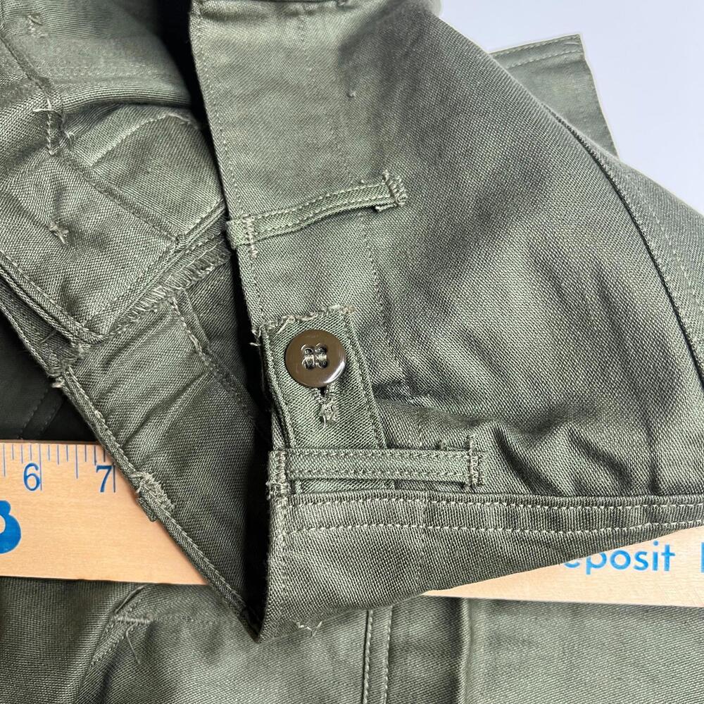 Vintage US Army OG-107 Baker Pants 60s Vietnam Era Military Fatigue Trousers Med - Picture 4 of 10